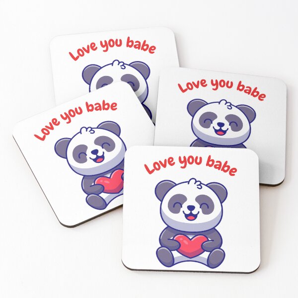 Item preview, Cute cartoon panda.love you babe designed and sold by Fufustyle.