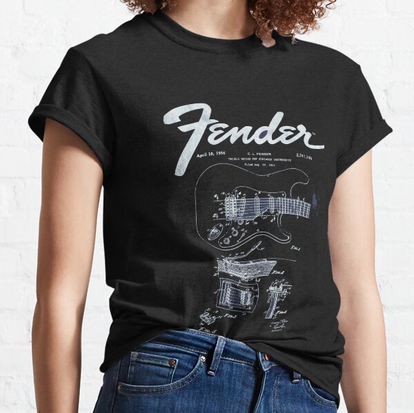 Gray Fender Original Stratocaster Men’s T-Shirt Size XXL 