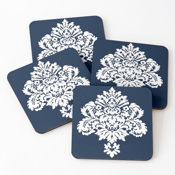 Item preview, Navy Blue Damask  designed and sold by southerndoll67.