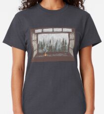 Foggy Forest Window || Cozy Fall Illustration Classic T-Shirt