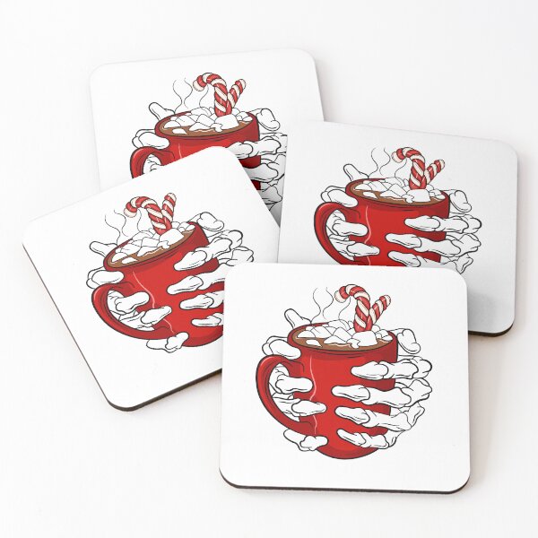 Item preview, Skeleton hands holding hot cocoa cup designed and sold by Nagn.