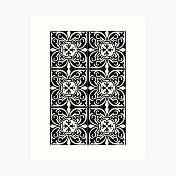 Item preview, Moroccan tile - white and black  designed and sold by Marymarice.