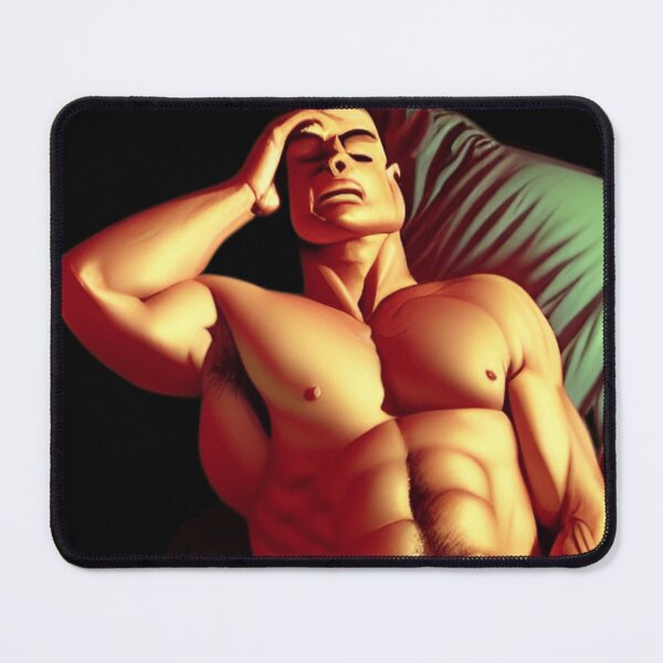 Item preview, sleeping hunk-green pillow designed and sold by zheworkstudio.