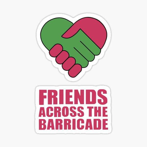 Vista previa del artículo con la obra «Derry Girls Friends a través de la barricada», diseñado y vendido por Skull Fern.