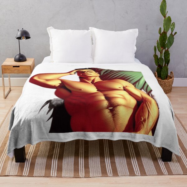 Item preview, sleeping hunk-green pillow designed and sold by zheworkstudio.
