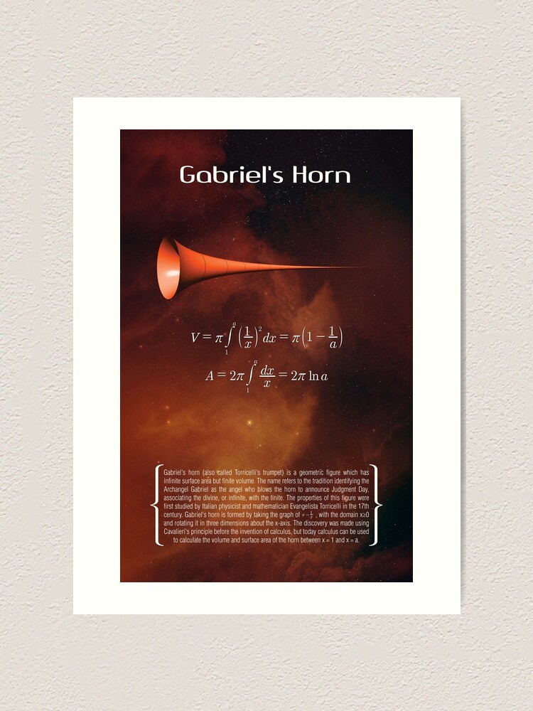 "Gabriel's Horn" Art Print by coolmathposters Redbubble