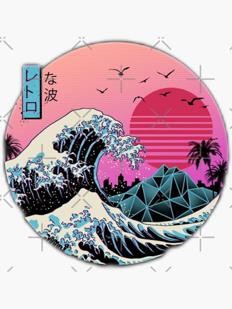 Great Wave Off Kanagawa Sticker For Sale By Harrytran Redbubble