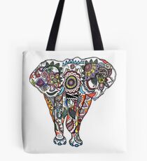 Illustrative Elephant Ganesh Drawing Tote Bag