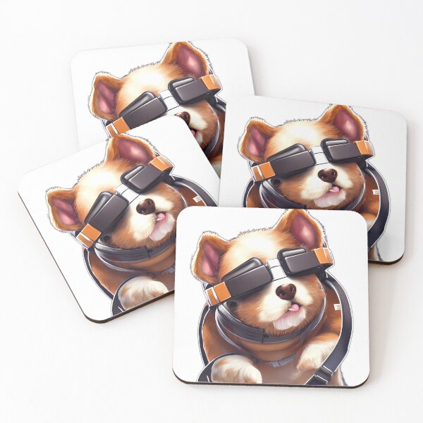 Item preview, Dog Corgi Puppy wearing retro VR Glasses designed and sold by Digital-Davinci.