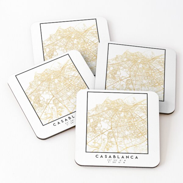 Item preview, CASABLANCA MOROCCO CITY STREET MAP ART designed and sold by deificusArt.