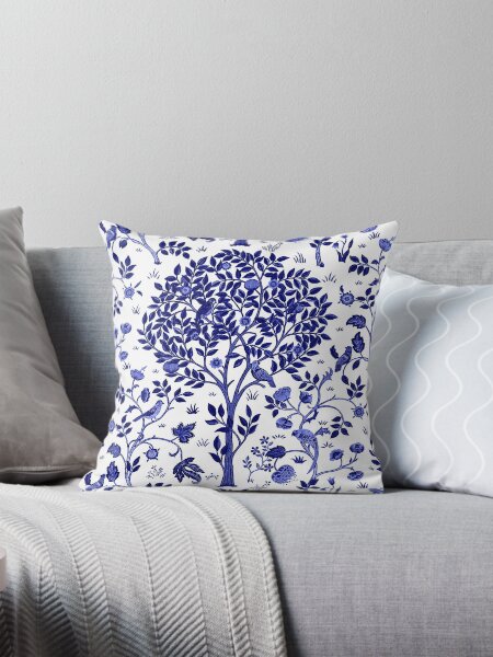 Item preview, William Morris Tree of Life, Cobalt Blue  designed and sold by Marymarice.