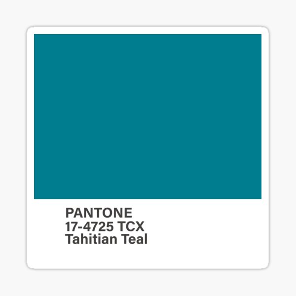 pantone 17-4725 TCX Tahitian Teal Sticker
