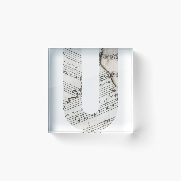 Item preview, Sheet Music Alphabet Letter 'U' designed and sold by AJGDesignsByAsh.