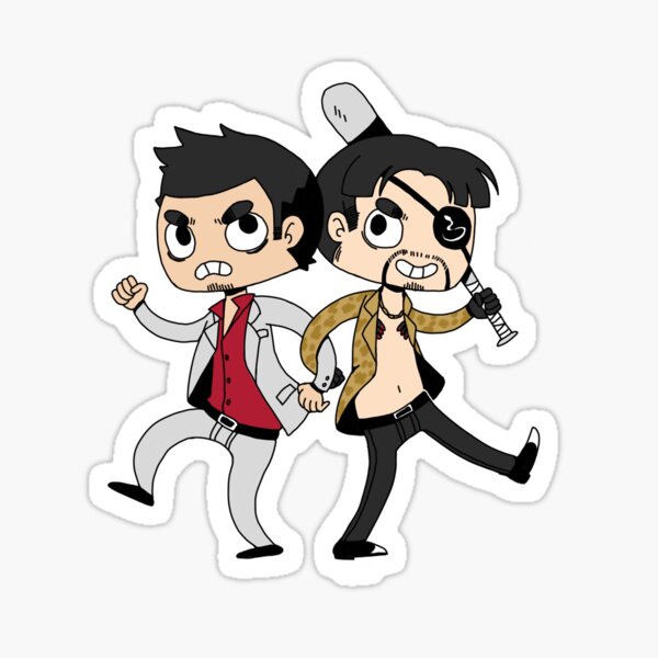 Item preview, Kiryu and Majima designed and sold by SharifaAta.