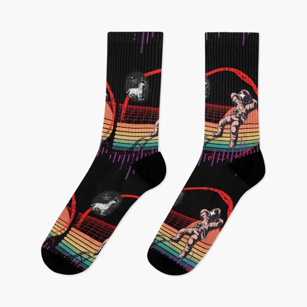 Item preview, Retro Moon Landing, Sausage Dog, Muso T, Old School, Bass Line Rock, on Black designed and sold by RnssncCo.