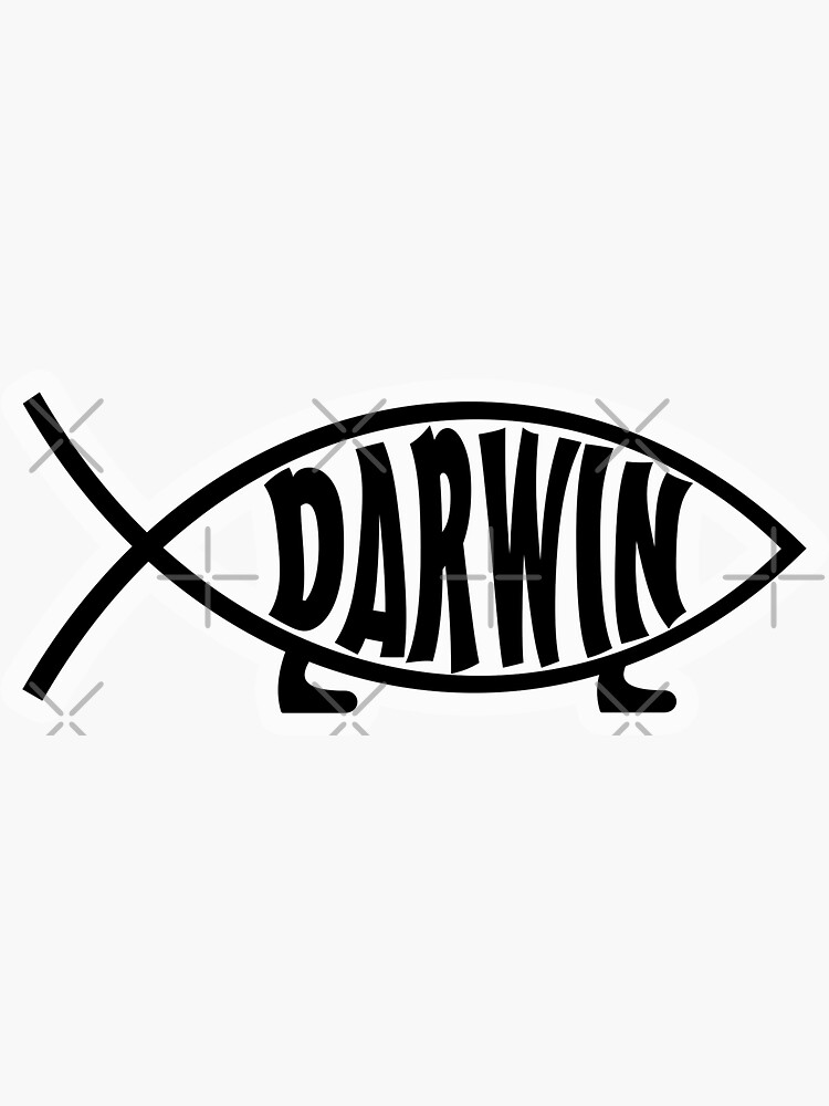 Darwin fish Sticker for Sale by ValentinaHramov