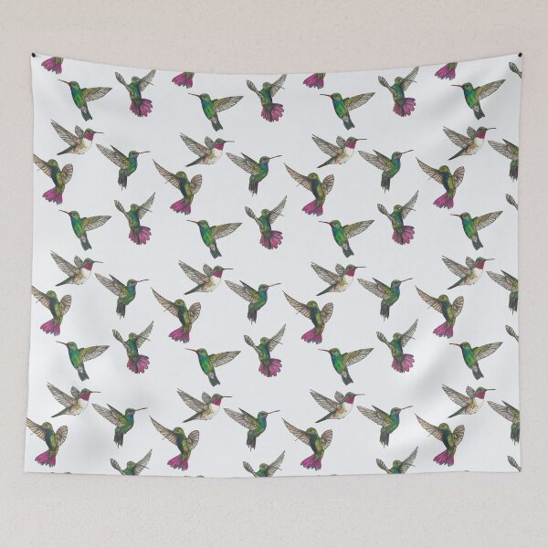 Item preview, Charm of Hummingbirds designed and sold by SerenSketches.