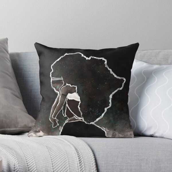 Africa Thinking Throw Pillow