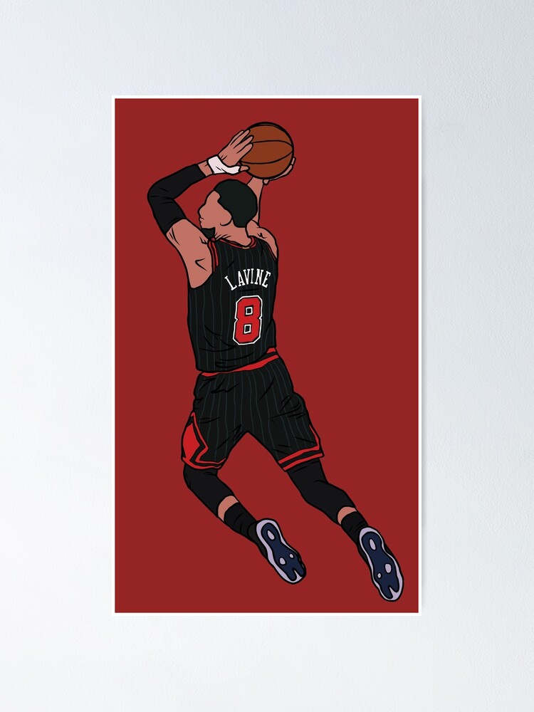 Poster for Sale avec l'œuvre « Zach Lavine 360 Dunk » de l'artiste