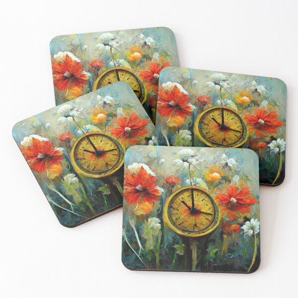Item preview, flower garden clock designed and sold by insekt213.