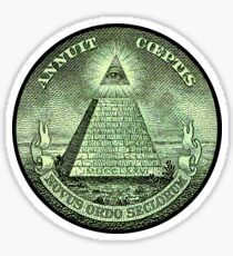 Eye of Providence, America, USA, Mystic, Dollar, Bill, Money, Freemasonry, All Seeing Eye, Pyramid, Masonic Sticker