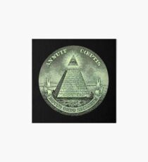 Eye of Providence, America, USA, Mystic, Dollar, Bill, Money, Freemasonry, All Seeing Eye, Pyramid, Masonic Art Board