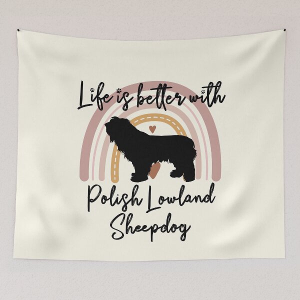Item preview, Polish Lowland Sheepdog Rainbow Aesthetic Boho designed and sold by rafaeltto.
