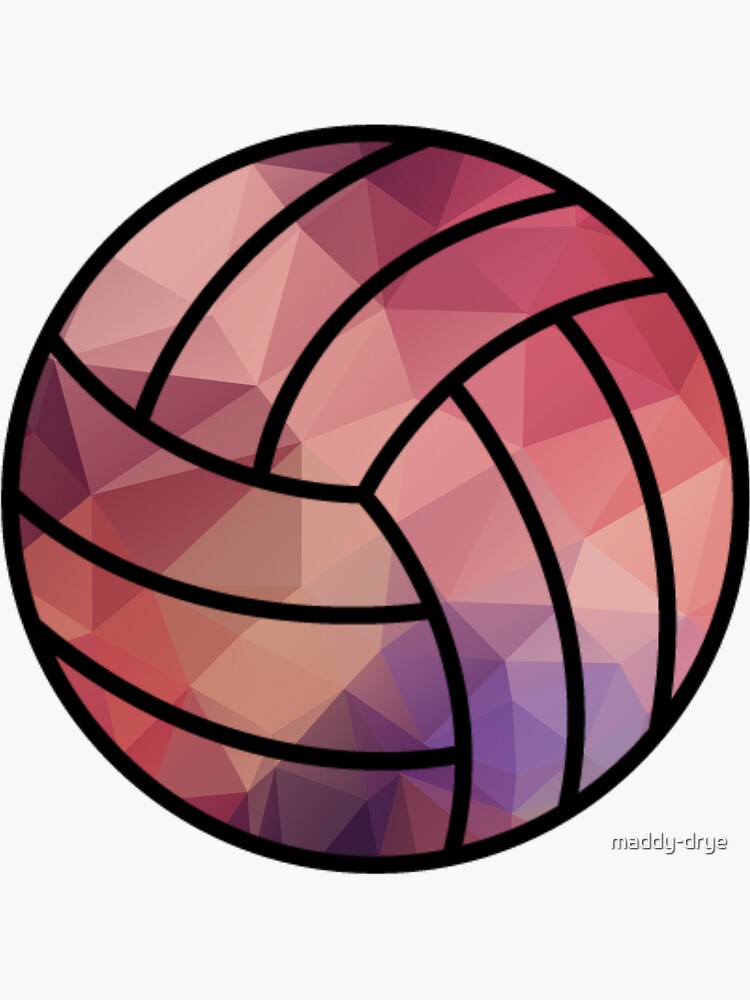 purple-and-pink-volleyball-sticker-by-maddy-drye-redbubble