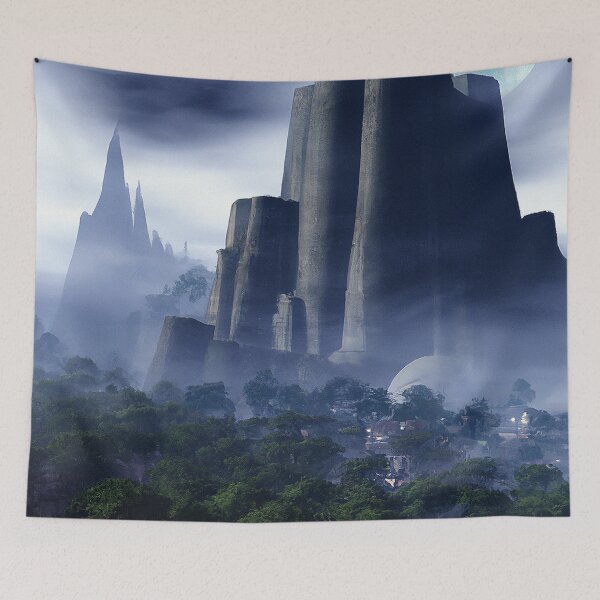 Item preview, Hidden Mountain City - Magical Realm - The Elven Tower designed and sold by GWTF-Designs.