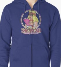 She-Read Zipped Hoodie