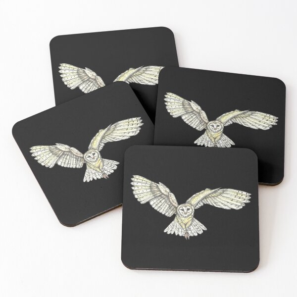 Item preview, Barn owl in flight designed and sold by SerenSketches.