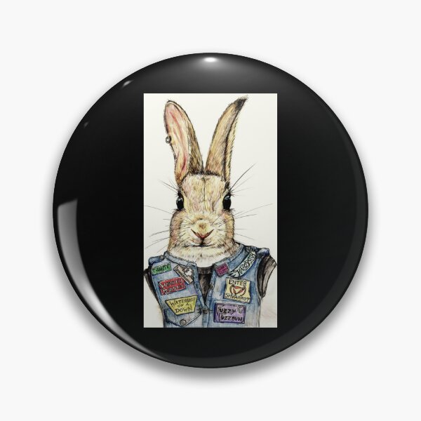 Item preview, Metal Bunny Sticker designed and sold by zzsstore084.