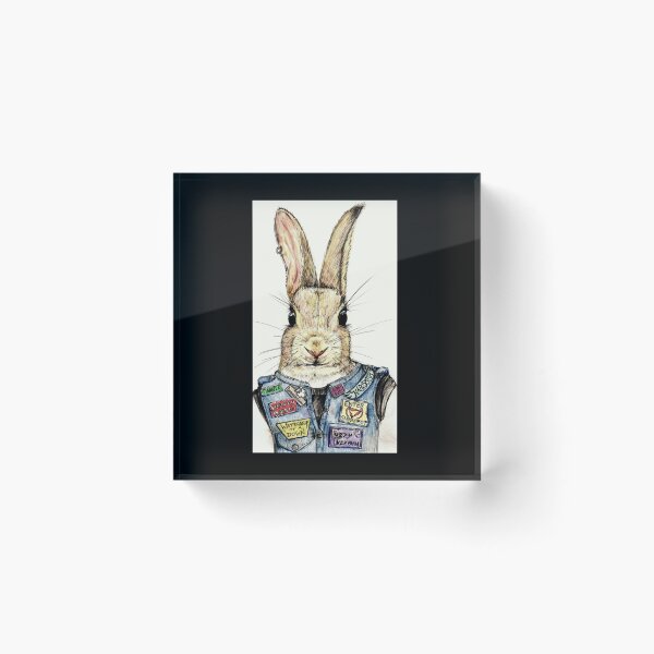 Item preview, Metal Bunny Sticker designed and sold by zzsstore084.
