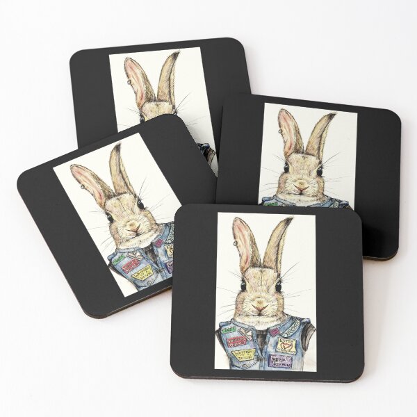 Item preview, Metal Bunny Sticker designed and sold by zzsstore084.