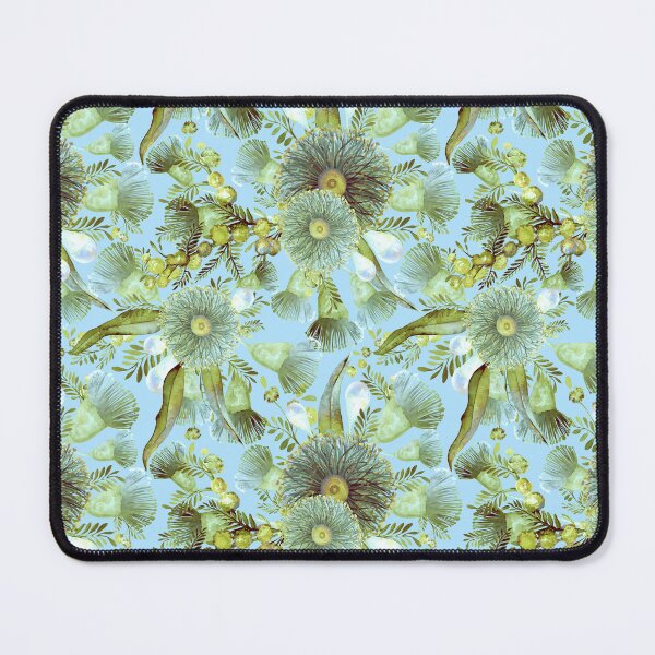 Item preview, Vintage Blue Wattle and Eucalyptus Blooms designed and sold by Sketchbook Designs.