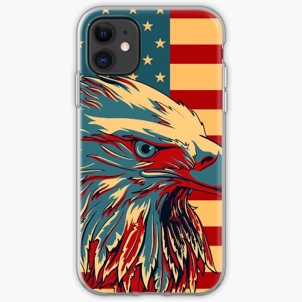 American Patriotic Eagle Bald iPhone Soft Case