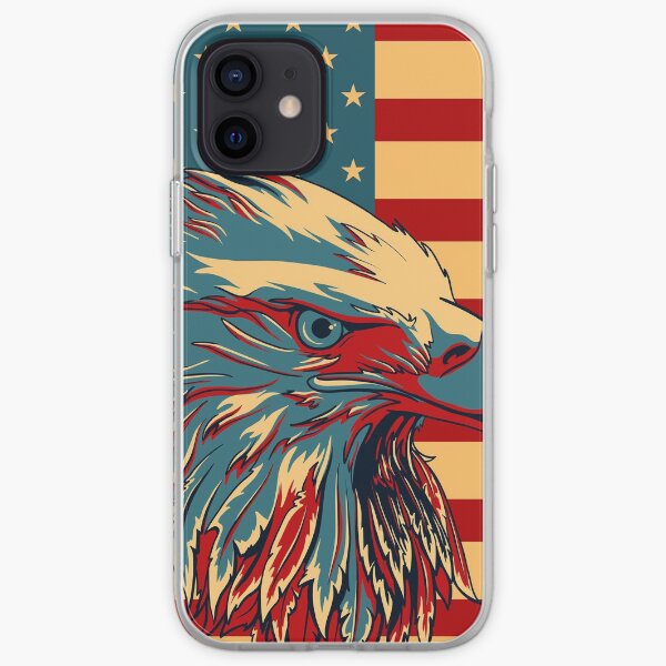 American Patriotic Eagle Bald iPhone Soft Case