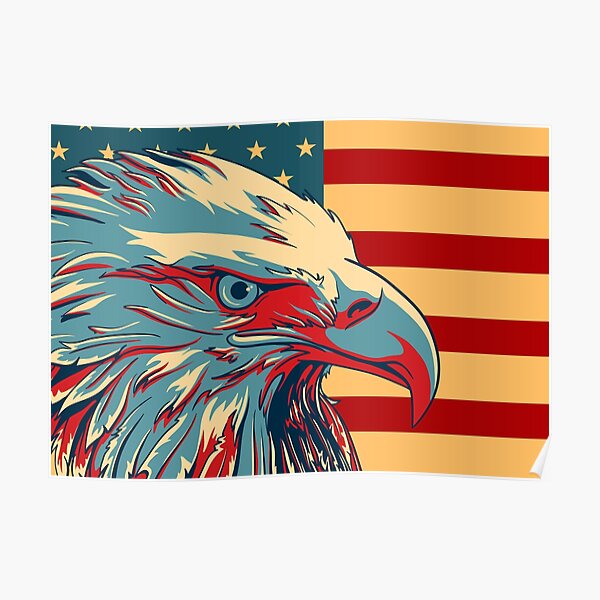 US SELLER-American eagle patriotic patriotism art poster wall posters for home