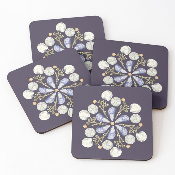 Item preview, Tide Pool Beach Mandala 2 - Plum - Watercolor designed and sold by skidgelstudios.