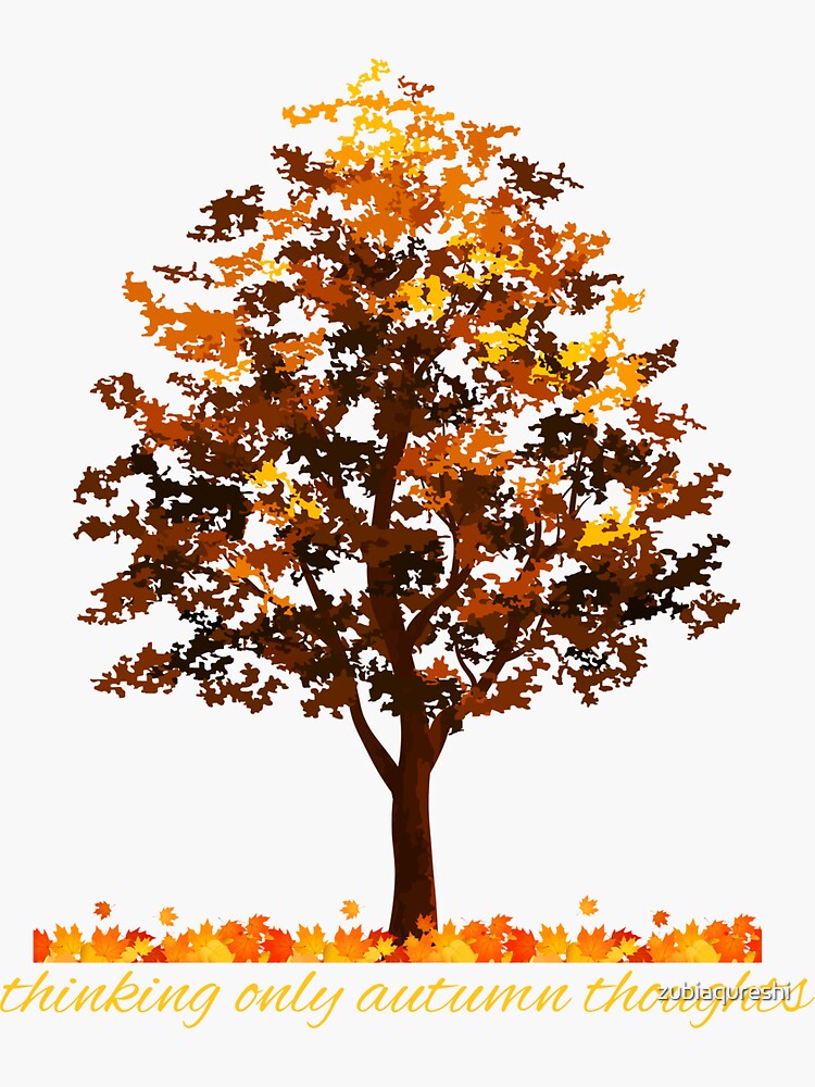Thumbnail 3 of 3, Sticker, autumn designed and sold by zubiaqureshi.