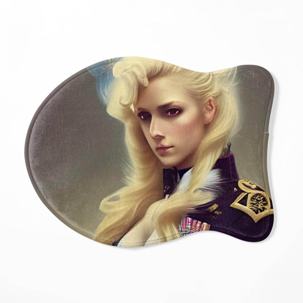 Beautiful steampunk blonde Officer in Military Uniform Poster for