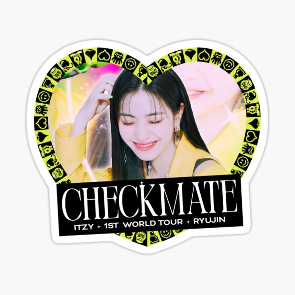 Itzy Sneakers Checkmate Ryujin Sticker for Sale by Juicyohyummy
