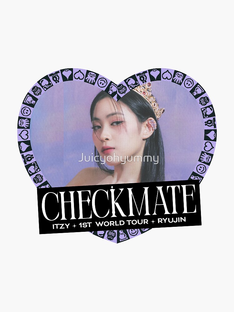 Itzy Sneakers Checkmate Ryujin Sticker for Sale by Juicyohyummy