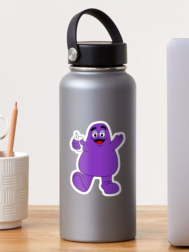 Thumbnail 1 of 3, Sticker, McDonald's Grimace Fast Food Mascot designed and sold by GreasyGerbil.