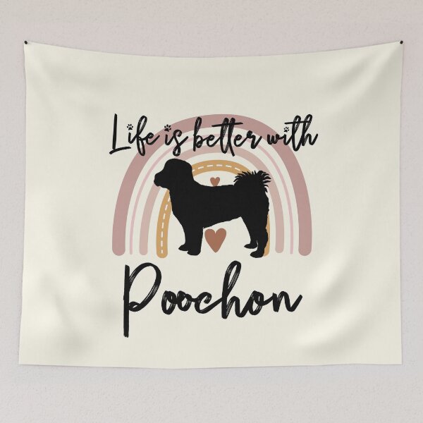 Item preview, Poochon dog Rainbow Aesthetic Boho designed and sold by rafaeltto.