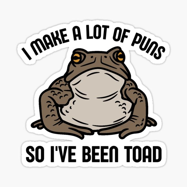 Frog Puns Stickers for Sale, Free US Shipping