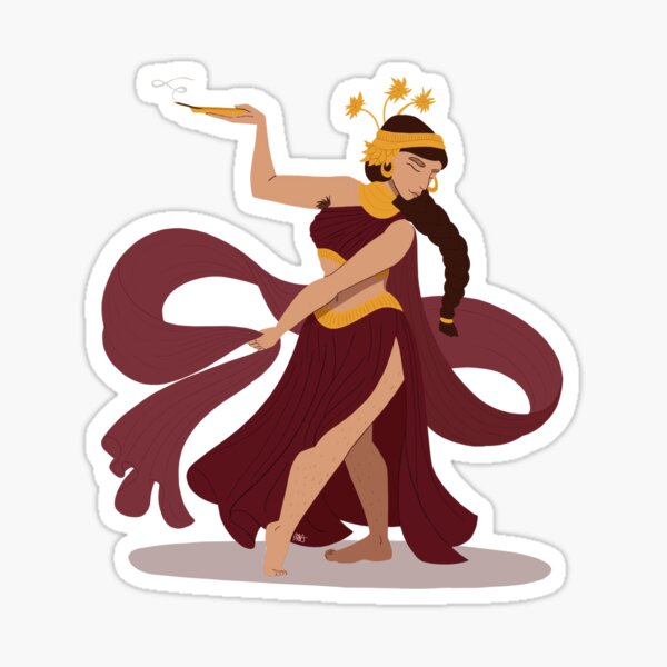 with your strength, my lady, teeth can crush flint Sticker