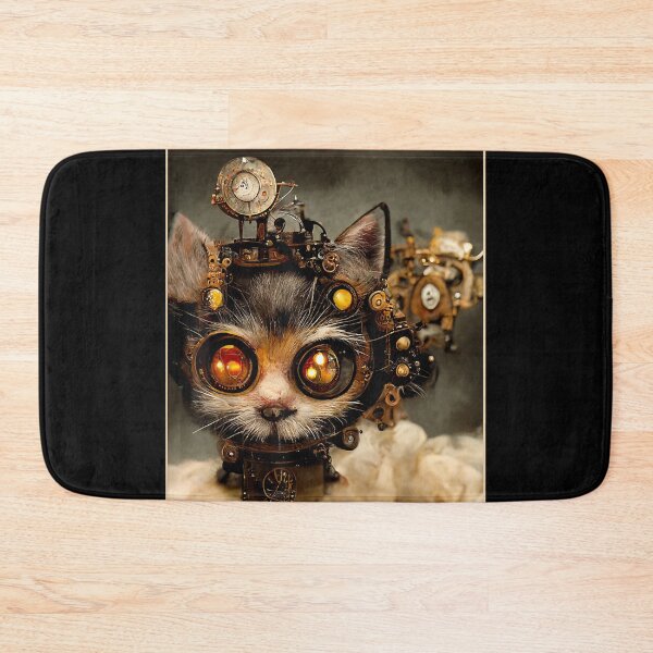 Item preview, Steampunk Cat Mechanical Gears Fantasy Industrial Goth Gift designed and sold by MollieCooper98.