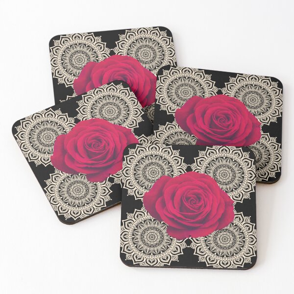 Item preview, Mandala and red rose designed and sold by Aya-salah123.