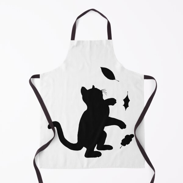 Item preview, Black Cat Playing With Leaves Silhouette designed and sold by VoilaDalilah.
